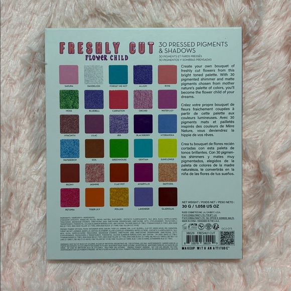 Final Price Drop New RUDE Flower Child 30 Shadows Palette - Freshly Cut - Picture 5 of 5